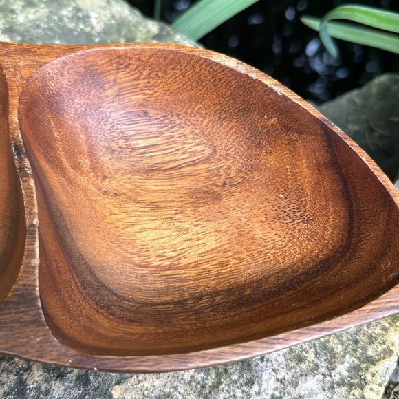 Vintage Wooden “Monkey Pod” Bowl-Pea Pod Shape - Picture 8 of 16